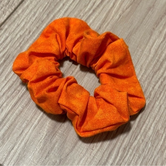 Orange Handmade Hair Scrunchie - Picture 1 of 5